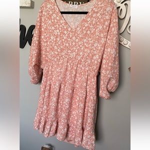 Chic Soul Pink Floral Mini Dress XL